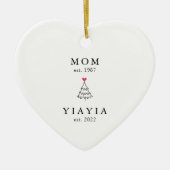 Mom | Yiayia 設立年 クリスマス セラミック オーナメント (正面)