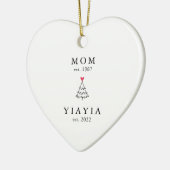 Mom | Yiayia 設立年 クリスマス セラミック オーナメント (左)