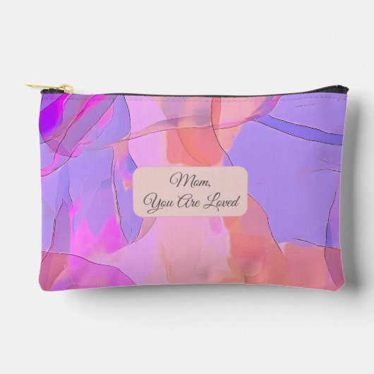 Mom, You Are Loved Abstract Pastel アクセサリーポーチ (正面)