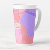 Mom, You Are Loved Abstract Pastel カフェラテマグ (右アングル)
