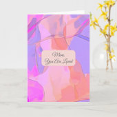 Mom, You Are Loved Abstract Pastel カード (黄色い花)
