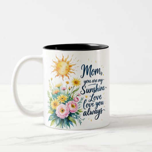 Mom, You Are My Sunshine – ツートン マグカップ (330ml) | (左)