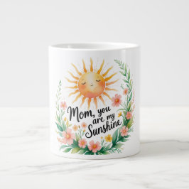 Mom, You Are My Sunshine – 笑顔のキュートな太陽 ジャンボコーヒーマグカップ