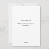 Mom you are Tea-Rific Mothers Day Card シーズンカード (裏面)