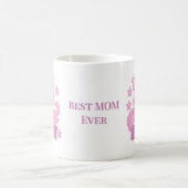 Mom you are the best pink purple コーヒーマグカップ (中央)