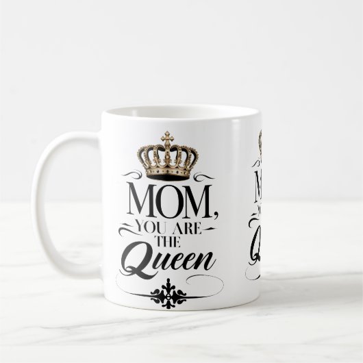 Mom you are the queen コーヒーマグカップ (左)