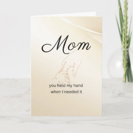 Mom You Held My Hand Greeting Card Gold カード