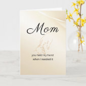 Mom You Held My Hand Greeting Card Gold カード (黄色い花)
