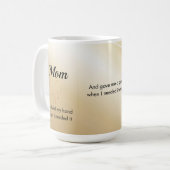 Mom You Held My Hand Quote Mug Gold コーヒーマグカップ (正面左)