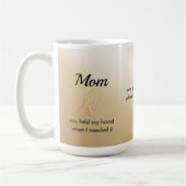 Mom You Held My Hand Quote Mug Gold コーヒーマグカップ (左)