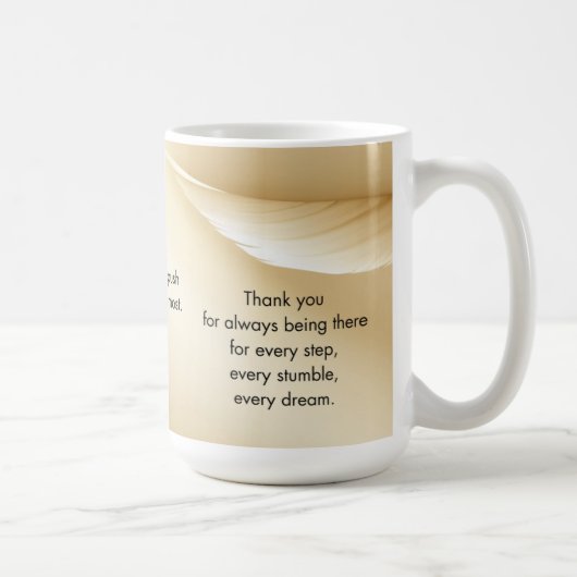 Mom You Held My Hand Quote Mug Gold コーヒーマグカップ (右)