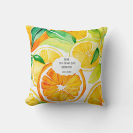 Mom You Make Life Brighter – Citrus Throw Pillow クッション