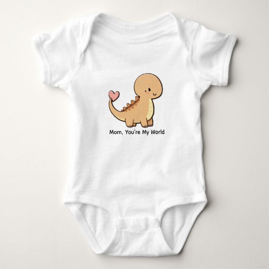 Mom, You’re My World, Bronto Dino Bodysuit ベビーボディスーツ (正面)