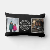 Mom You Were Right Two Photo Modern Keepsake black ランバークッション (裏面)