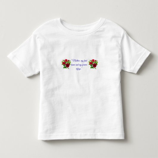 “Mom, Your Love Is My Superpower” トドラーTシャツ (正面)