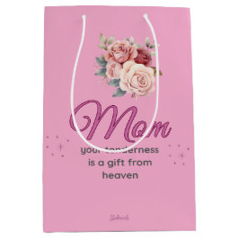 Mom, Your Tenderness is a Gift from Heaven ミディアムペーパーバッグ