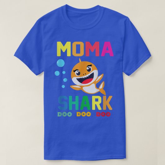 MomaシャークMomaシャーク愛好家の母の日 Tシャツ (デザイン正面)