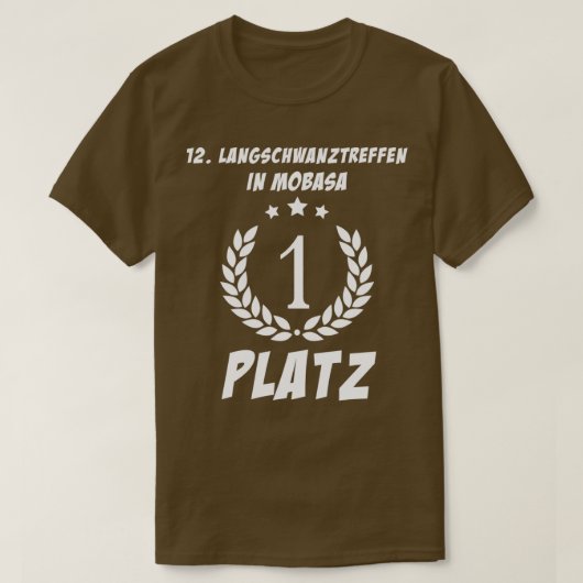 Mombasaユーモアで長い尾の会おもしろい議2 Tシャツ (デザイン正面)