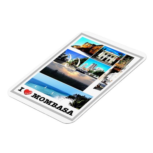 Mombasa – ケニア – 大好き –  マグネット (左側)