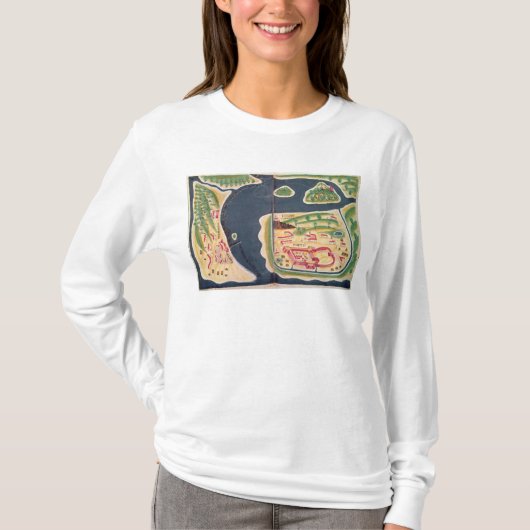 Mombassaのポルトガルの調査の地図 Tシャツ (正面)