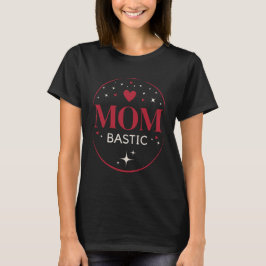 Mombastic レッド エディション - エレガントなお母さんのデザイン tシャツ