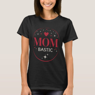 Mombastic レッド エディション - エレガントなお母さんのデザイン tシャツ