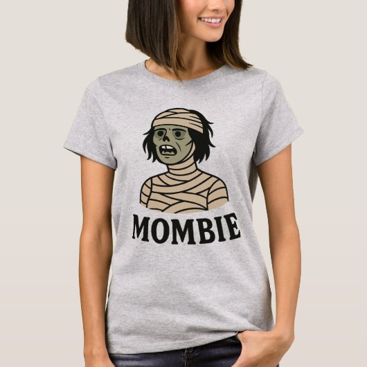 MOMBIE – 疲れたママのための面白いハロウィーンデザイン Tシャツ (正面)