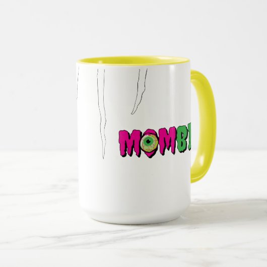 MOMbie Ghoulishly Fun Funny Halloween Mug マグカップ (正面右)