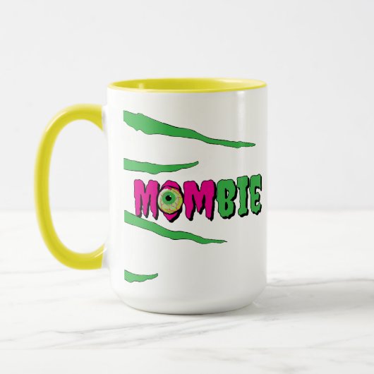 MOMbie Ghoulishly Fun Funny Halloween Mug マグカップ (左)