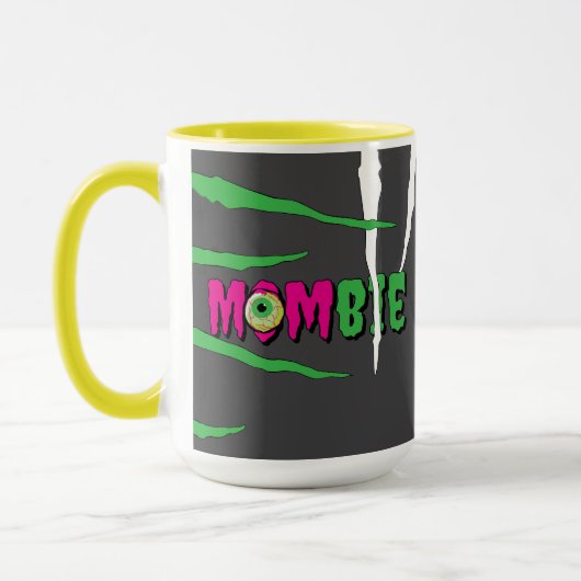 MOMbie Ghoulishly Fun Funny Halloween Mug マグカップ (左)