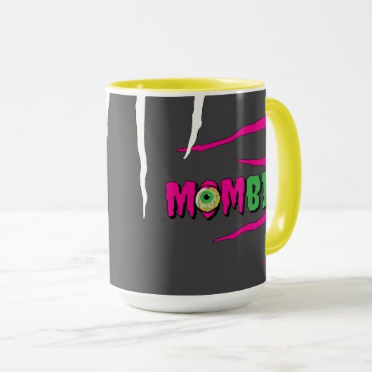 MOMbie Ghoulishly Fun Funny Halloween Mug マグカップ (正面右)