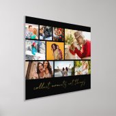 Momentsスクリプトの写真数々のコラージュの収集モダン 箔ポスター (レイダウン)