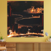 "Moments After" – 神秘的な不可解な芸術。 キャンバスプリント (インサイチュ (リビング))