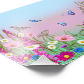Moments in Bloom flower meadow garden wall poster フォトプリント (角)