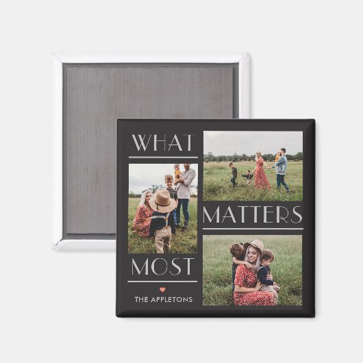 Moments Matter Personalized Photo Magnet マグネット (正面/裏面)
