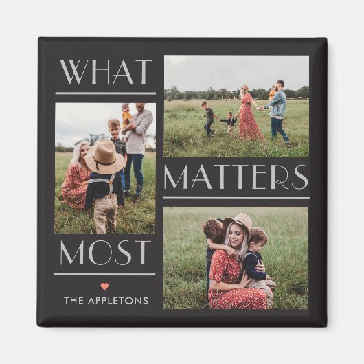 Moments Matter Personalized Photo Magnet マグネット (正面)