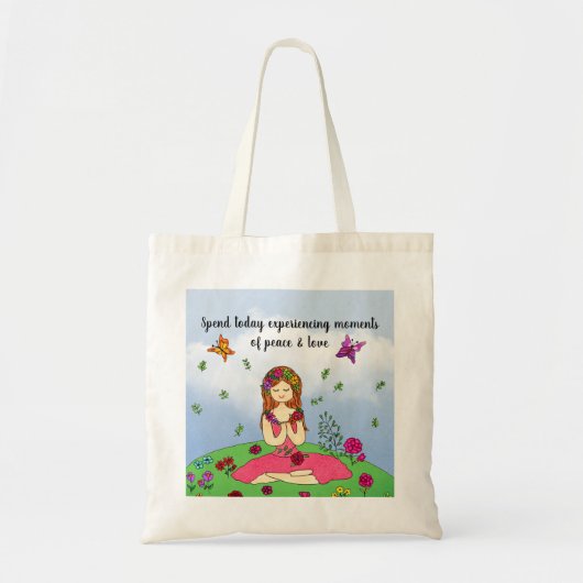 Moments of Peace & Love Tote Bag トートバッグ (正面)