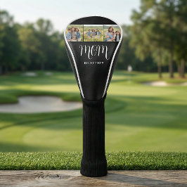 MomEstablished Modern Bold Script Black 3 Photo ゴルフヘッドカバー