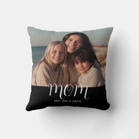 MomEstablished Modern Script Photo クッション (裏面)
