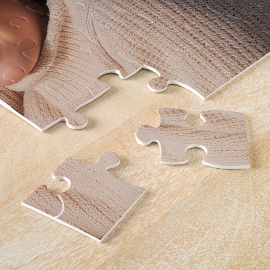 MomEstablished Modern Script Photo ジグソーパズル (側面)