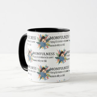 Momfulnessの定義フラワーマザーグッズパターン マグカップ
