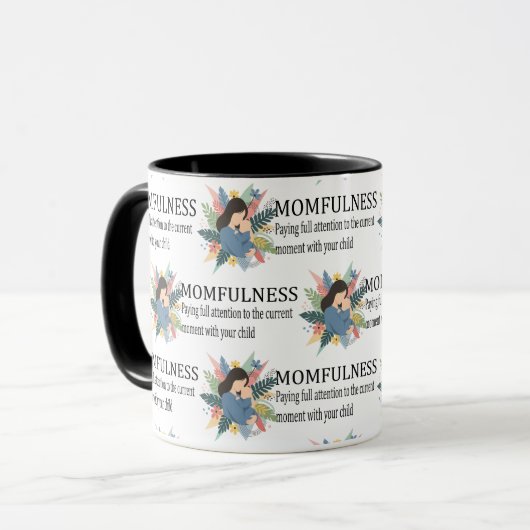 Momfulnessの定義フラワーマザーグッズパターン マグカップ (正面左)