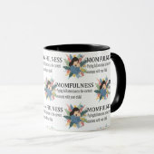Momfulnessの定義フラワーマザーグッズパターン マグカップ (正面右)