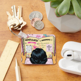 Momfulnessレシピブック かわいいコミックアート キーホルダー