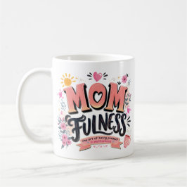 Momfulness マインドフルマザーフッド タイポグラフィ コーヒーマグカップ