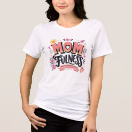 Momfulness マインドフルマザーフッド タイポグラフィ トライブレンドTシャツ