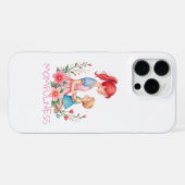Momfulness 水彩アート マザーアンドチャイルド iPhoneケース (裏面横)