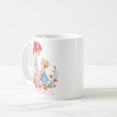 Momfulness 水彩アート マザー＆チャイルド コーヒーマグカップ (正面左)