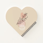 Momfulness Boho Floral Name Script Design ノートブック (裏面)