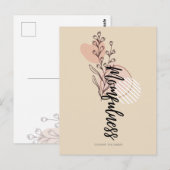 Momfulness Boho Floral Name Script Design ポストカード (正面/裏面)